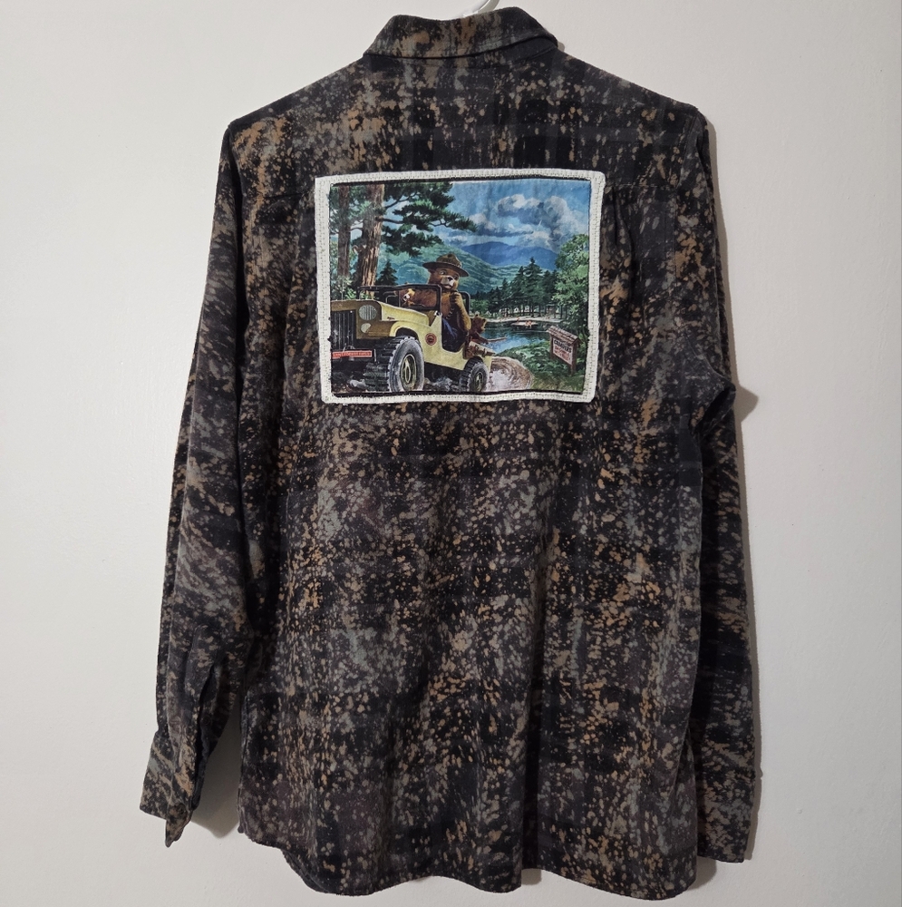 Smokey The Bear Camo Flannel